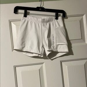 Hydrogen White Performance Athletic Shorts with Side Pocket